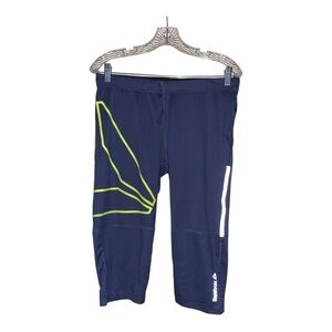 Reebox One Series Fitted Women L Capri Legging Sporty‎ Running Gym Workout